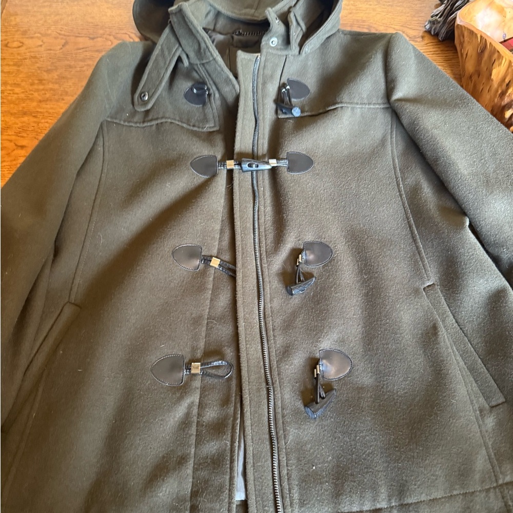 BCBGeneration Khaki Toggle Pea Coat